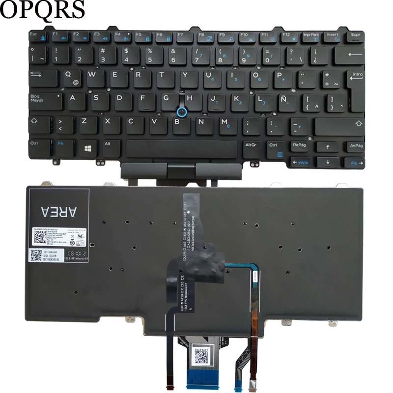 

New for DELL Latitude E7250 E5450 E5470 E7470 E7450 Latin LA laptop keyboard with backlit With pointing stick