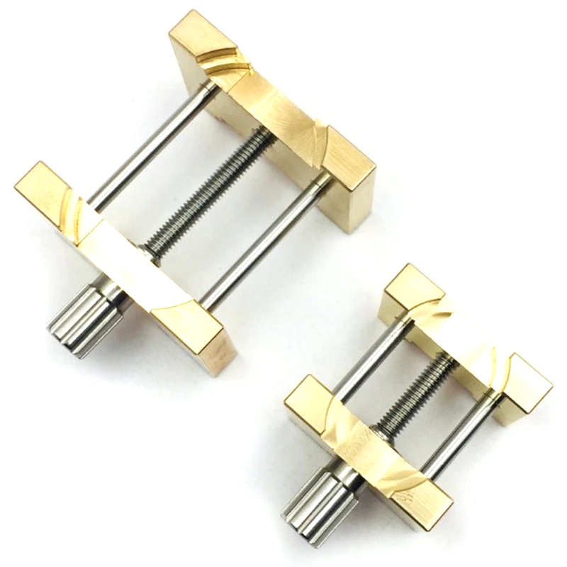 2Pcs Brass Watch Movement Holder Fixed Base Multi Function For Watchmaker Watch Clamp Watches Repair Tools
