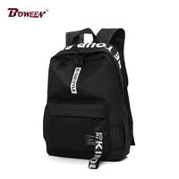 black women backpack female nylon teens men schoolbag casual style student school bags for teenage girls back pack solid