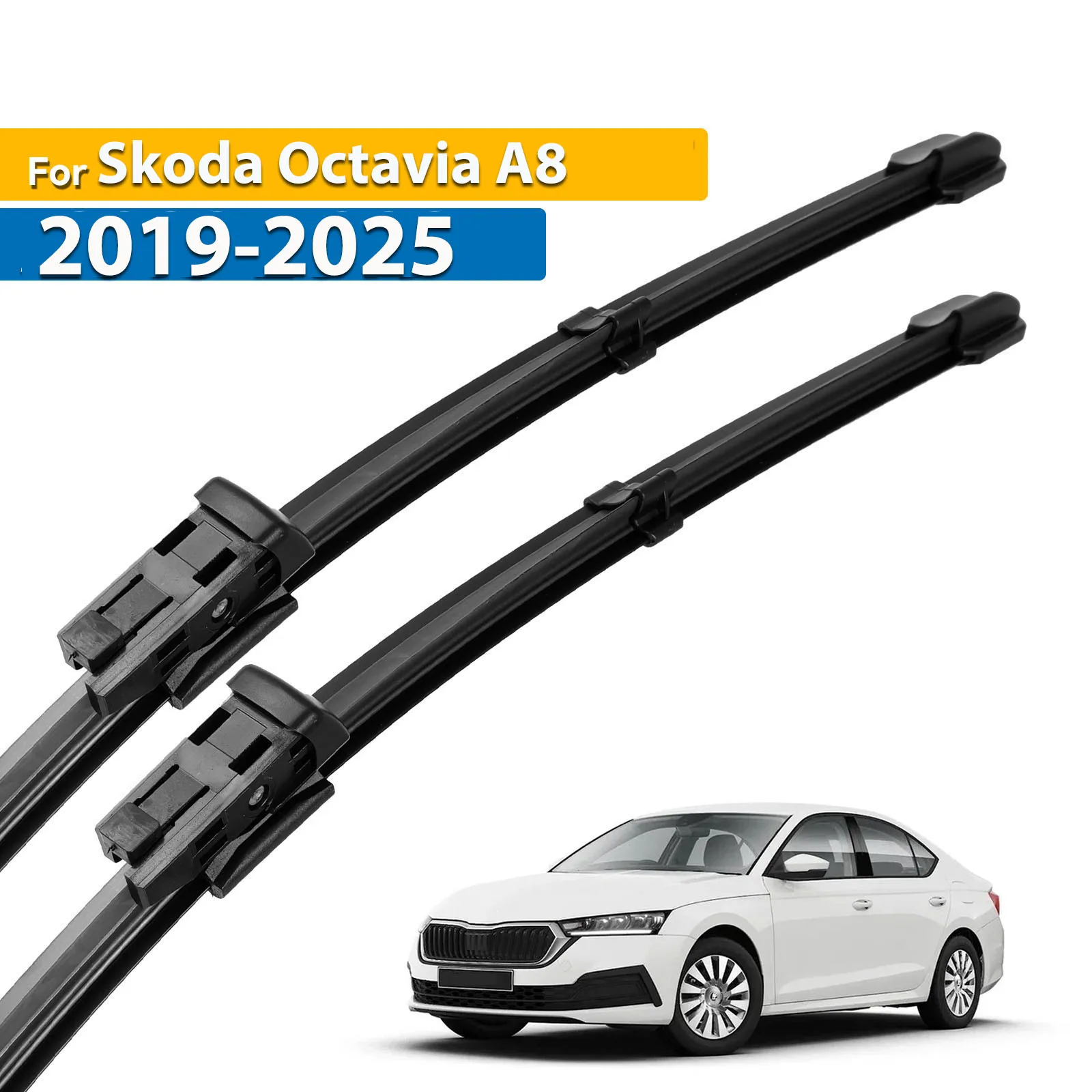 

Щетки стеклоочистителя Erick's Wiper для Skoda Octavia A8 2019 - 2023 Шкода Октавиа Октавия , стеклоочистители для лобового стекла, автомобильные щетки от дождя 26 дюймов + 19 дюймов