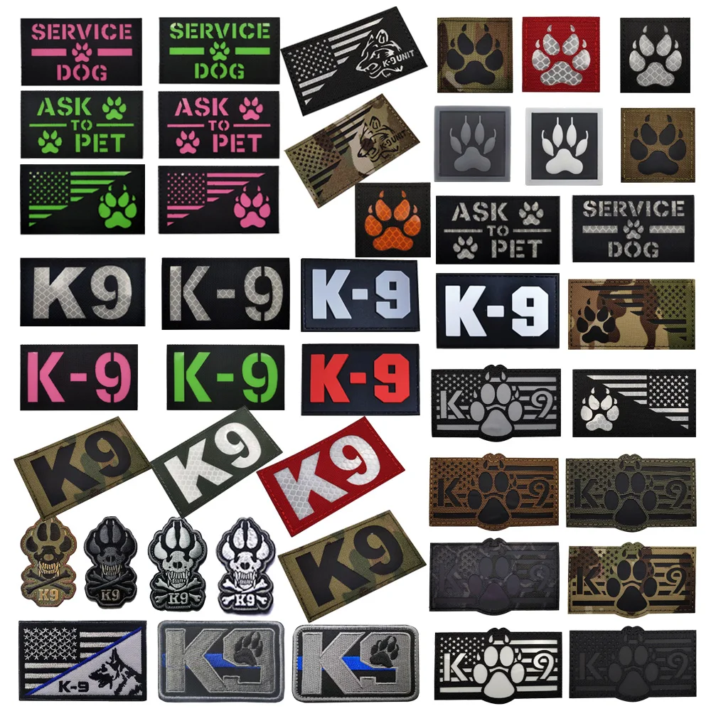 Открытый K9 собачий коготь ИК светящаяся и светоотражающая волшебная повязка на