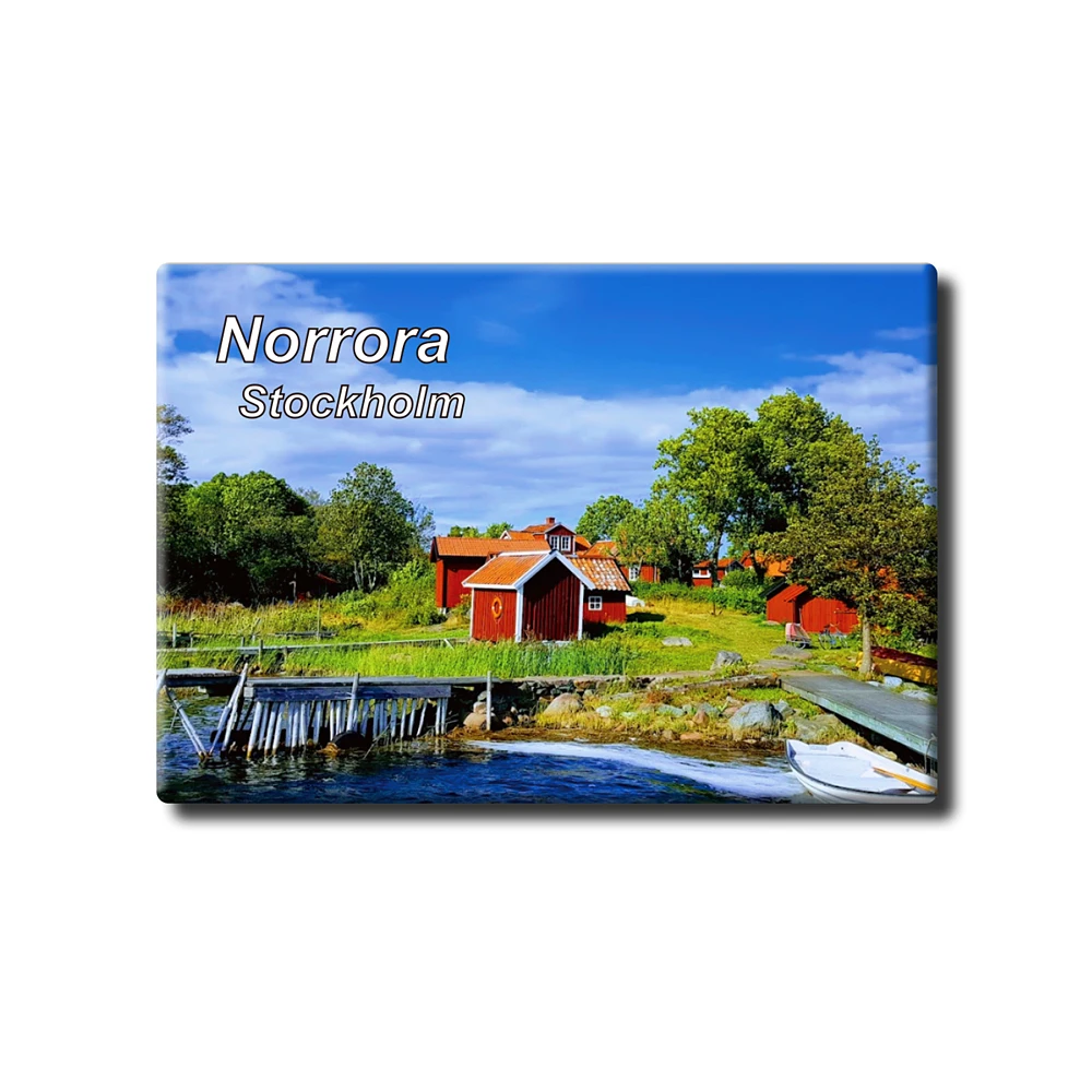 

Stockholm "Norrora Island" Sweden Tourist Souvenir Tinplate Refrigerator Decorative Sticker Creative Gift for Friends 27288