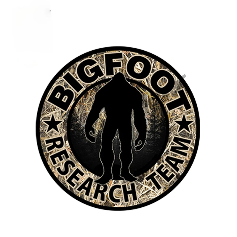 

Funny Car Stickers Decals Bigfoot Research Team CAMO Sticker Bumper Trunk Laptop Rear Windshield Fine Decal Graphic PVC12x12cm