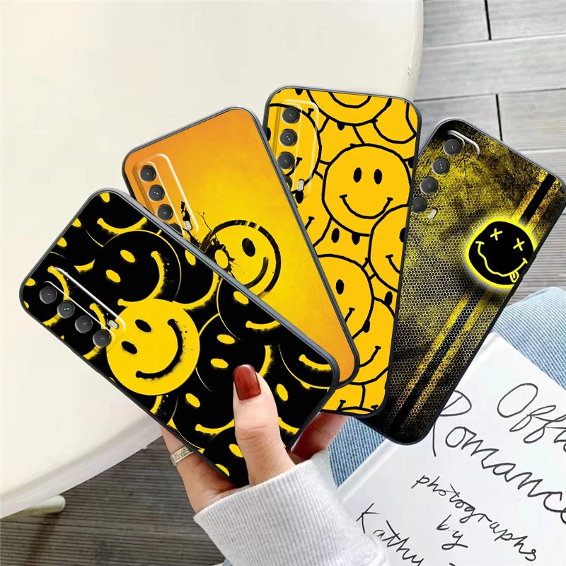 

Lovely Sunshine Smiling Face Phone Case For Huawei Honor 7A 7X 8 8X 8C 9 V9 9A 9X 9 Lite 9X Lite Coque Silicone Cover Black