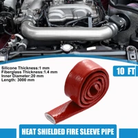 uxcell 8 25mm car heat shielded fire sleeve silicone coated fiberglass tape high temperature oil resistant insulated pipe