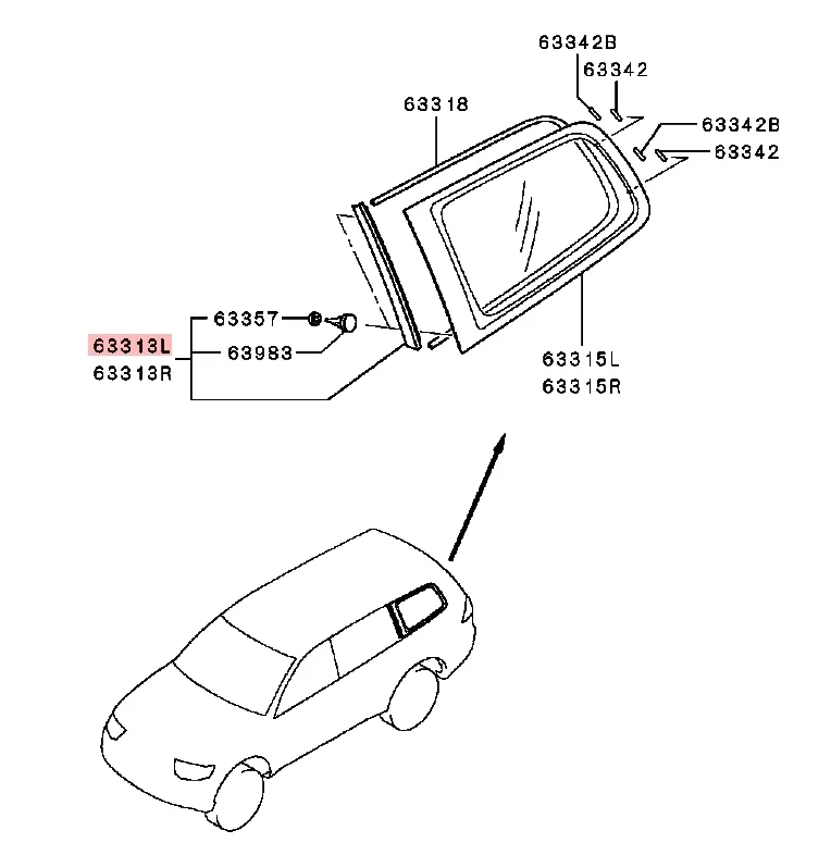 1 шт. уплотнительная лента для украшения заднего окна Pajero Sport KH резиновые