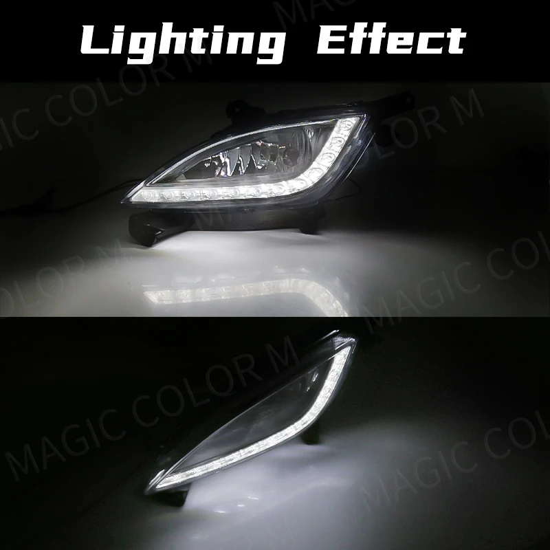 Hyundai Elantra GT I30 2012-2016 Противотуманные Фары В Сборе DRL Дневные Ходовые Огни