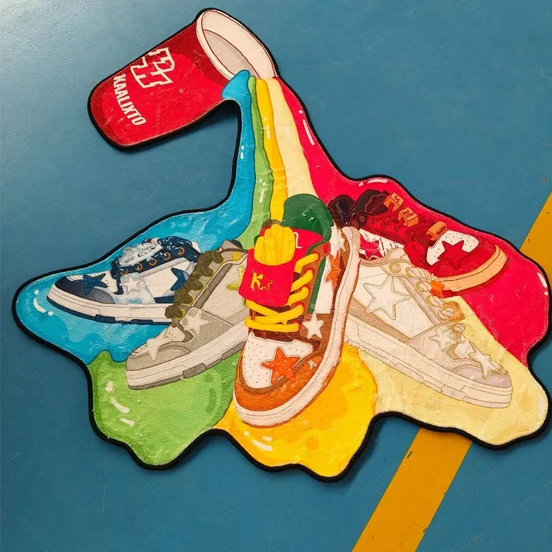 Модный коврик для кроссовок противоскользящий из искусственного кашемира