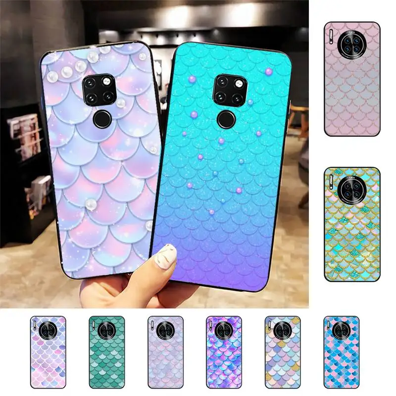 

Fantasy Mermaid Tail Scale Phone Case for Huawei Mate 20 10 9 40 30 lite pro X Nova 2 3i 7se