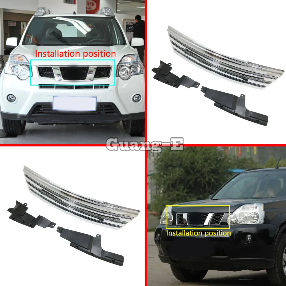 

For Nissan X-Trail Xtrail T32 Rogue 2008 2009 2010 2011 2012 2013 Frame Middle Trim Racing Front Grid Grill Grille Stick Cover