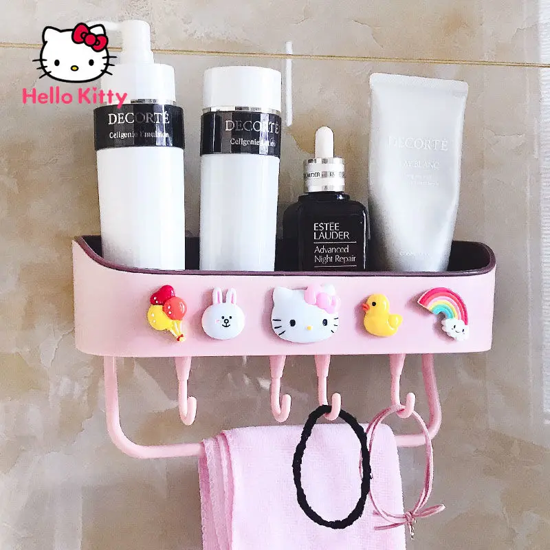 

Настенная вешалка для полотенец Hello Kitty, вешалка для хранения, настенная вешалка для комнаты, ванной комнаты, Декоративная вешалка для хране...