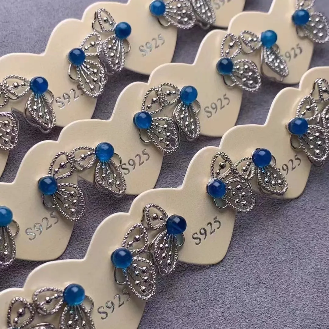 

Женские серьги-гвоздики из апатита, 10 пар