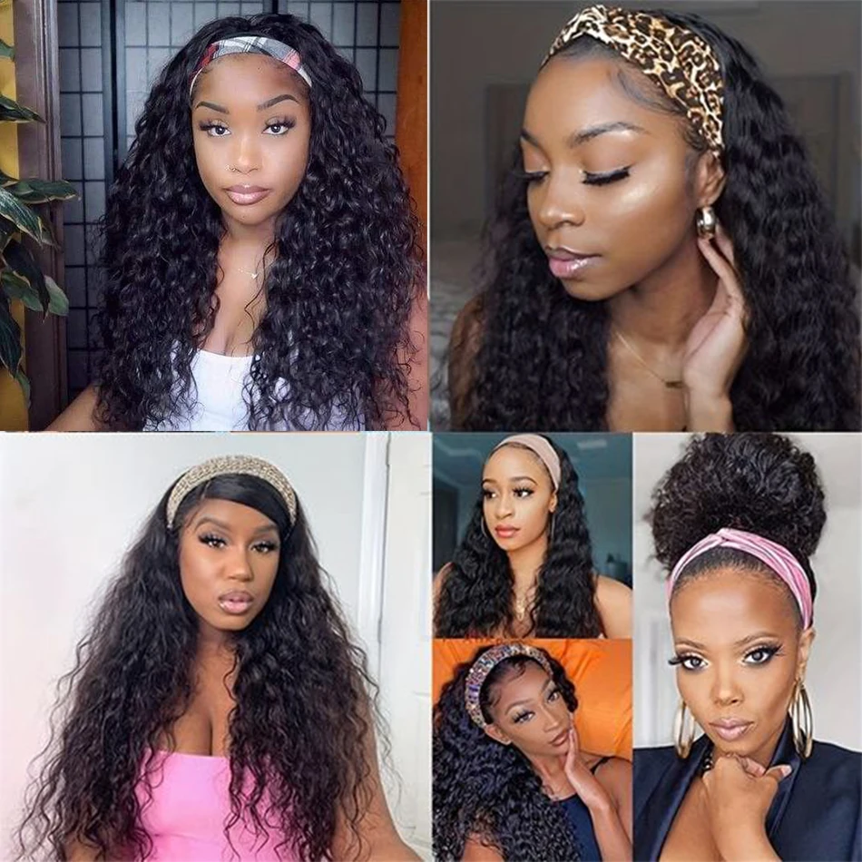 Dula A Hair Water Wave Remy Парики из натуральных волос для женщин Средний размер шапки
