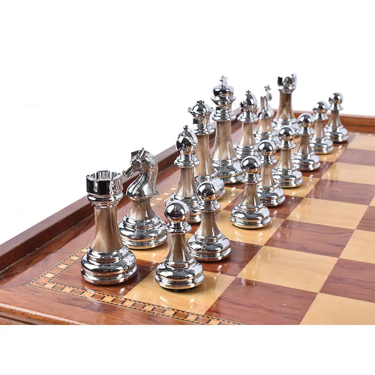 Переносная настольная игра в шахматы для путешествий роскошный деревянный набор