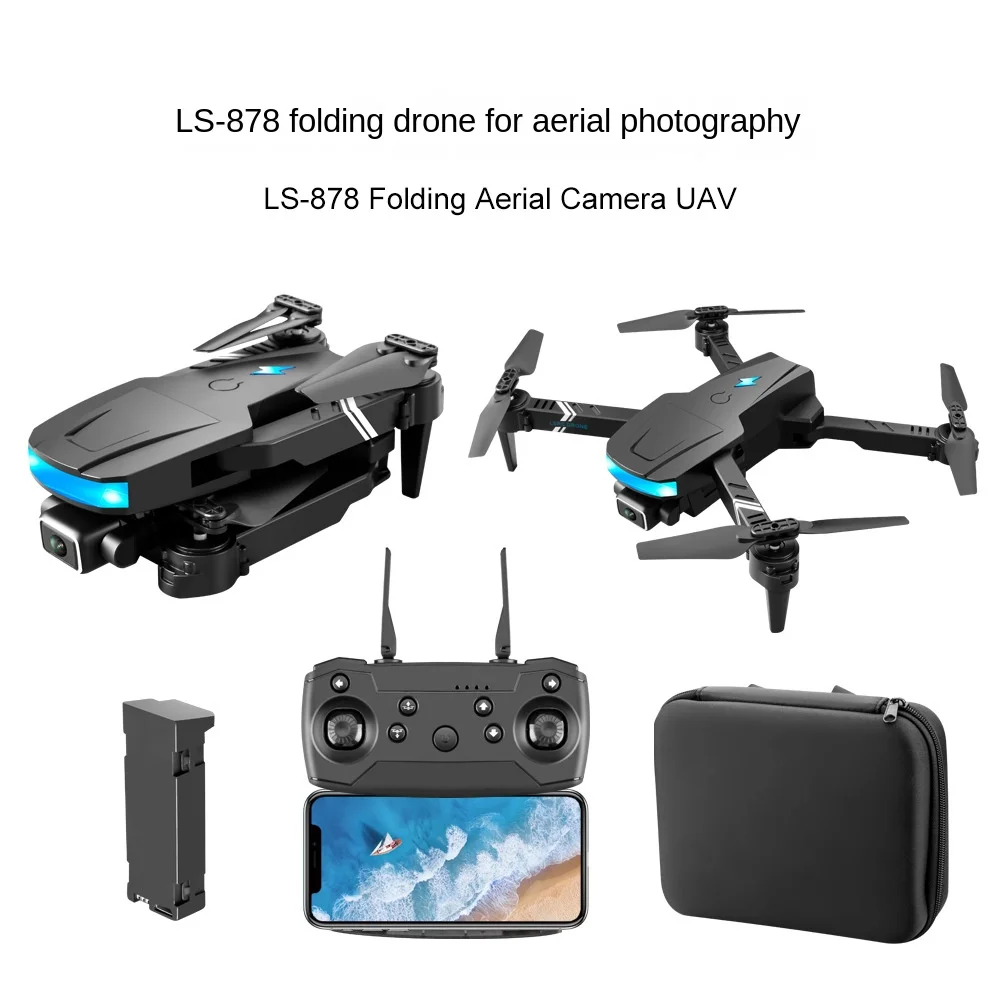 

New Quadcopter LS-878 Pro WIFI FPV Drone With Wide Angle HD 4K 1080P Camera Height Hold RC fpv propeller night vision drone