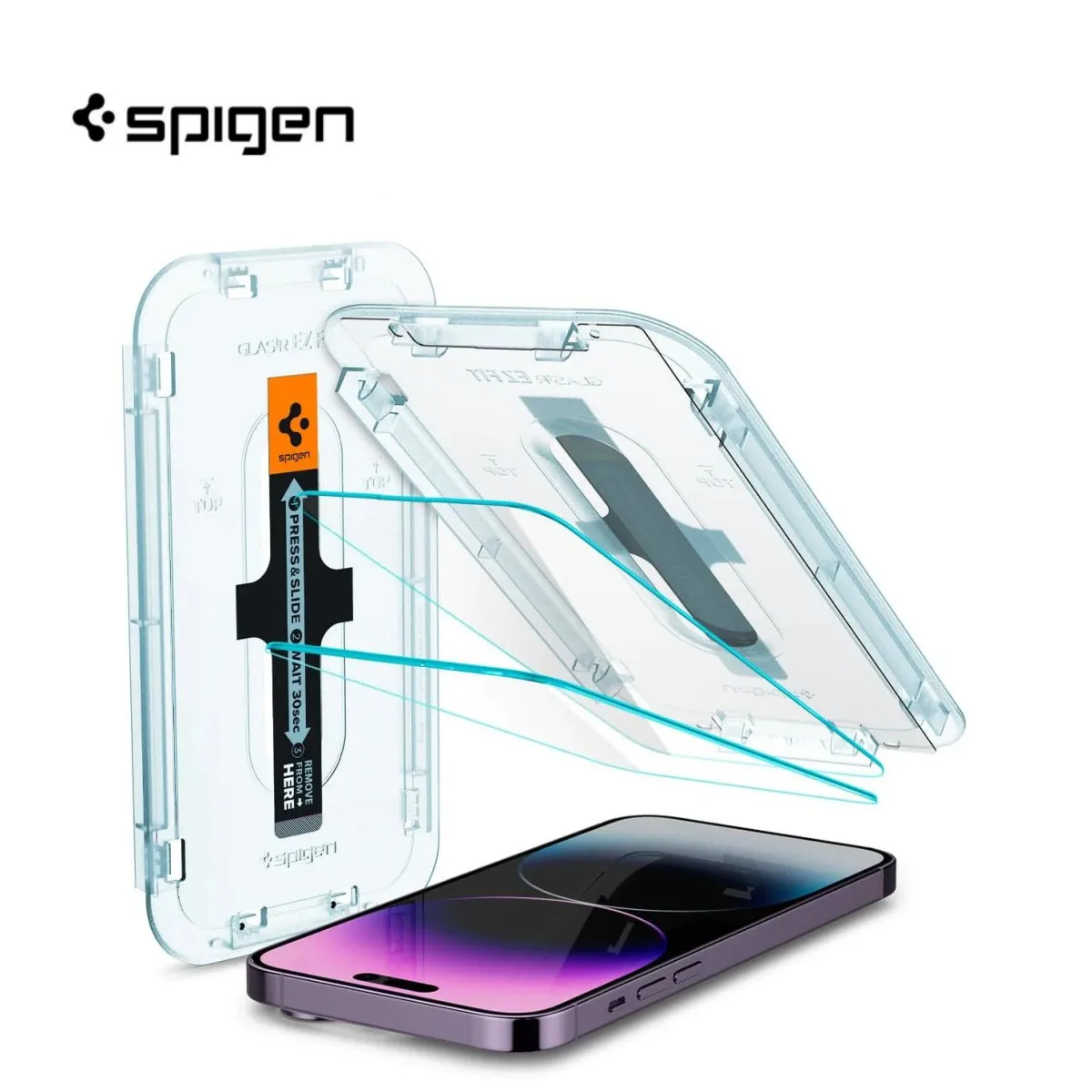 

Spigen Glas.tR EZ Fit (Sensor Accurate) Matching Screen Protector on For12 13 14 15Pro Max Tempered Glass Fast Installation 1 PC