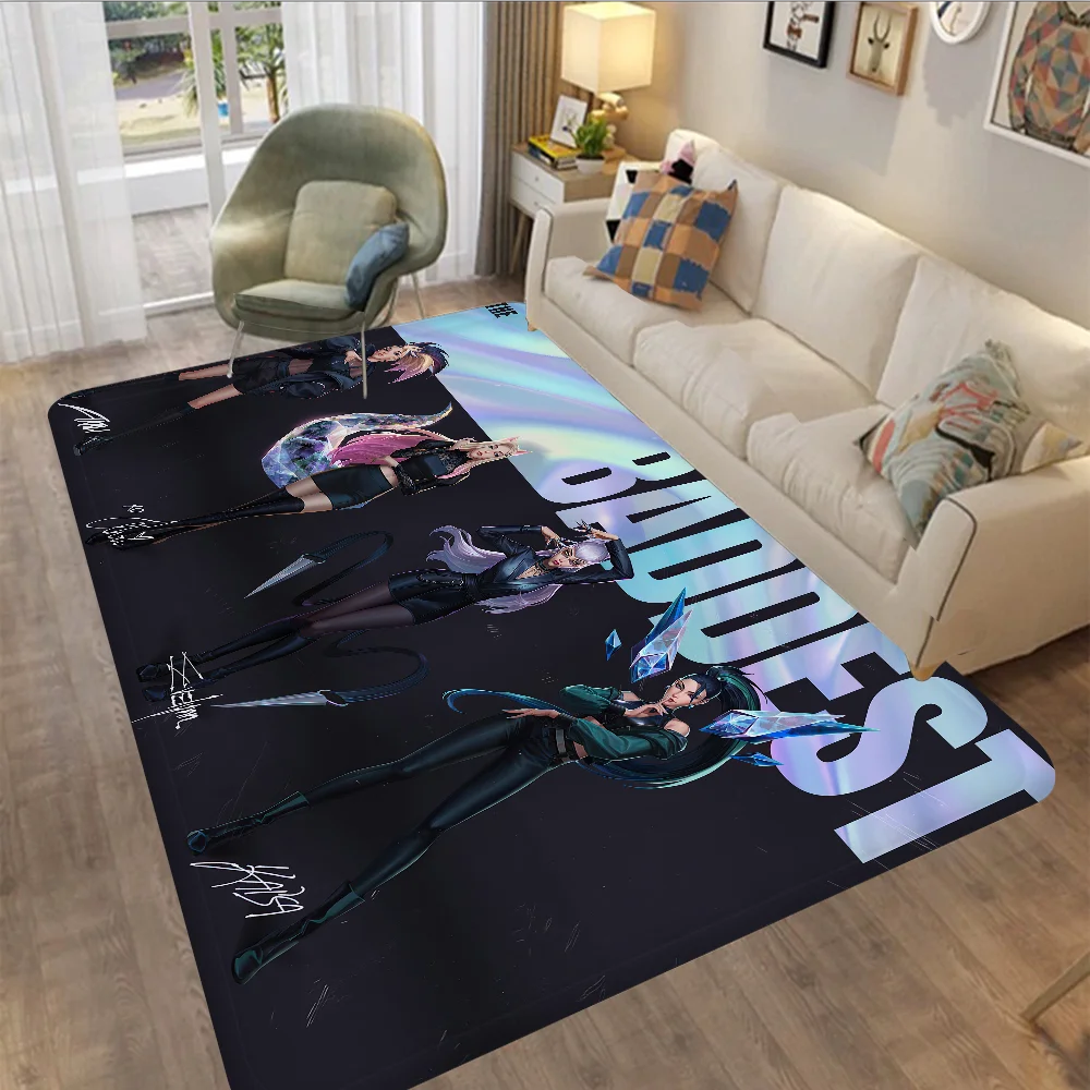 L-LOL-KDA Kaisa Ahri Akali напольный ковер противоскользящий впитывающий воду длинная