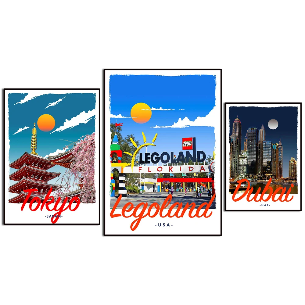 Дубай Флорида клавиши Япония Токио Осака Киотский. Городской пейзаж для