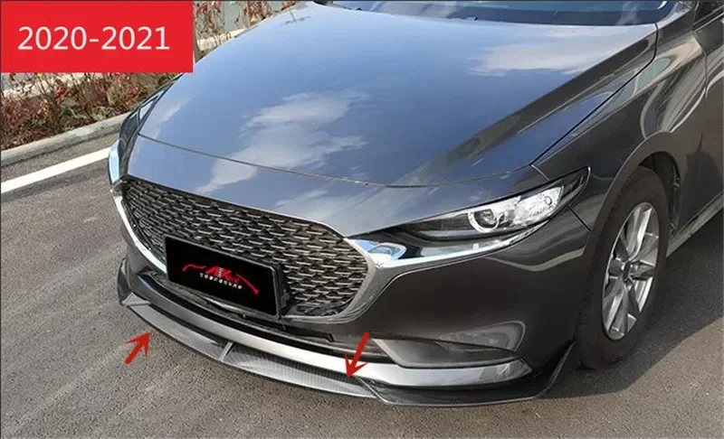 For Mazda 3 AXELA 2020-2021 ABS Chrome Bumper front shovel lip Spoiler Anti-scratch protection car accessories