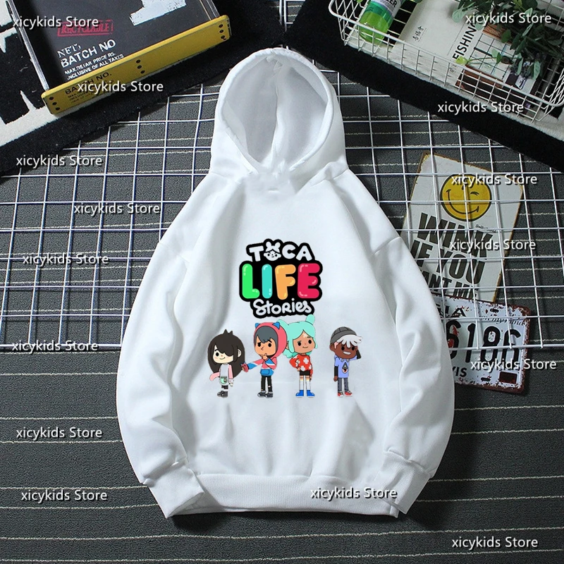 

New Kids Hoodie Toca World Video Game Cartoon Printed Spring/Autumn/Fall/Winter Sweatshirts Fashion Boys Girls Universal Hoodie