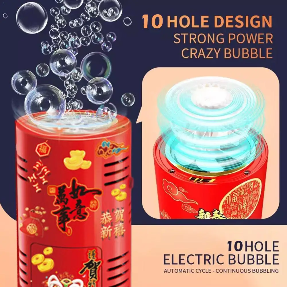 

Automatic Fireworks Bubble Machine With Flash Lights Sounds For Kids Outdoor Toys Pro Party Festival Celebrate Bubble Machines