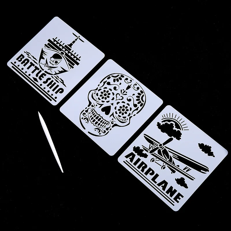 10 шт./компл. крутой металлический рисунок в виде черепа из тяжелых металлов для