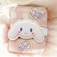 cute kawaii sanrio cinnamoroll girl heart net red cartoon coin purse creative simple portable student card holder gift toys