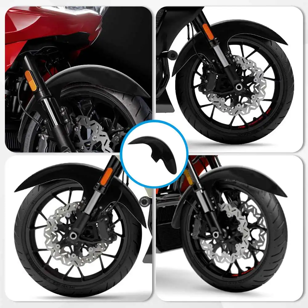 Фото Для мотоциклов Harley Touring Street Glide Road Glide CVO ST FLTRXSE FLHXSE 23-26 годов выпуска, аксессуар: переднее крыло из АБС-пластика, 21 дюйм. №4