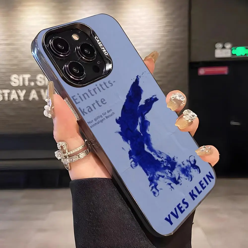 Фото Чехол для телефона Yves Klein Blue для iPhone 17 Pro Max 16 15 14 13 11 12 Mini Xs Xr 8 Plus Se, цвет серебристый №4