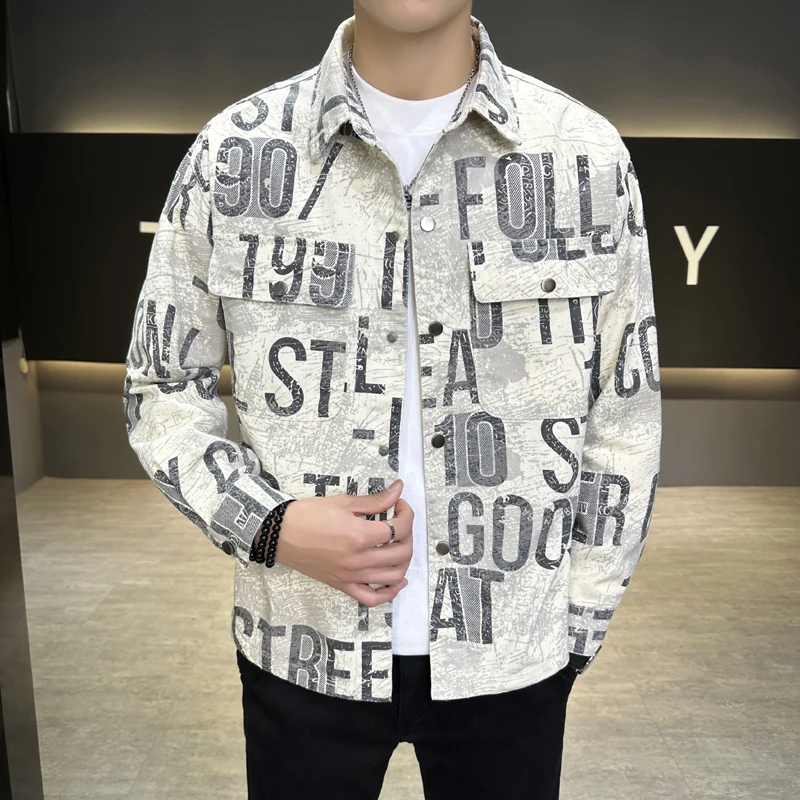 Демисезонная модная Новая мужская повседневная куртка без пальто с отложным