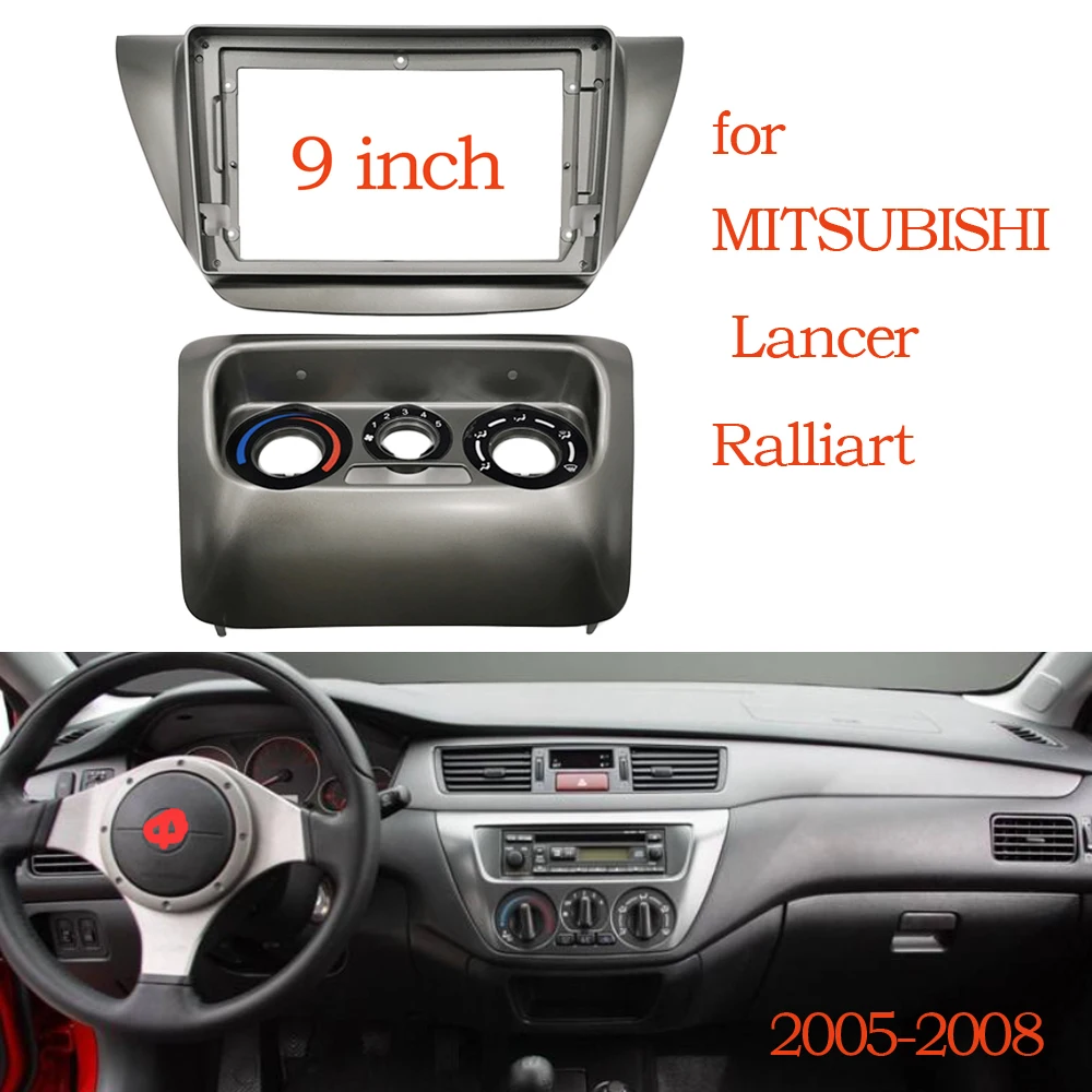 Автомобильный радиоприемник 2 Din 9 дюймов для MITSUBISHI Lancer Ralliart 2005-2008 установка рамы