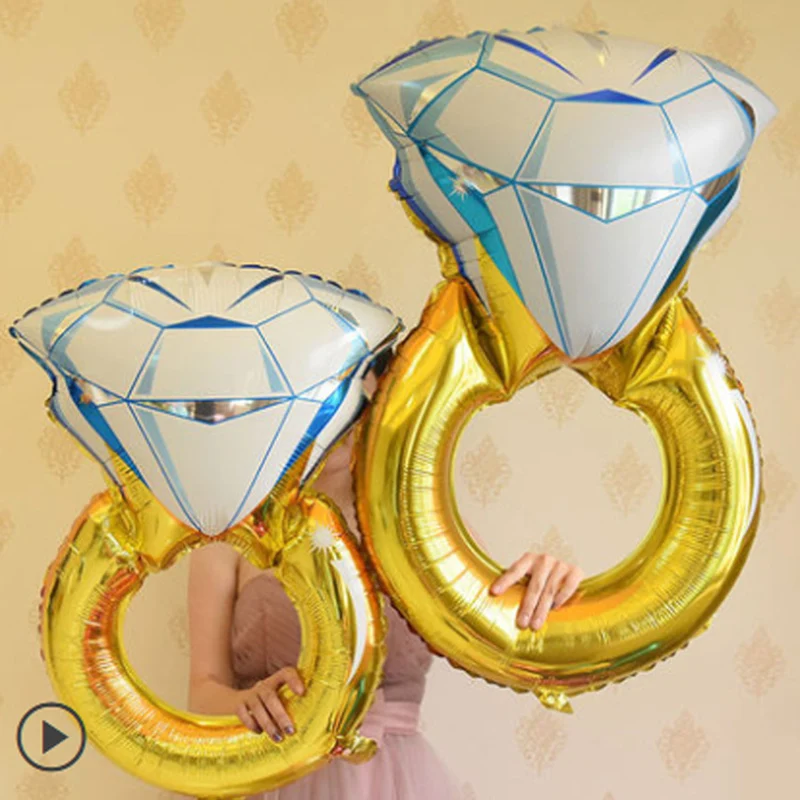 Фольгированный шар кольцо с алмазом купить в Москве по цене 490 р Magic Flow