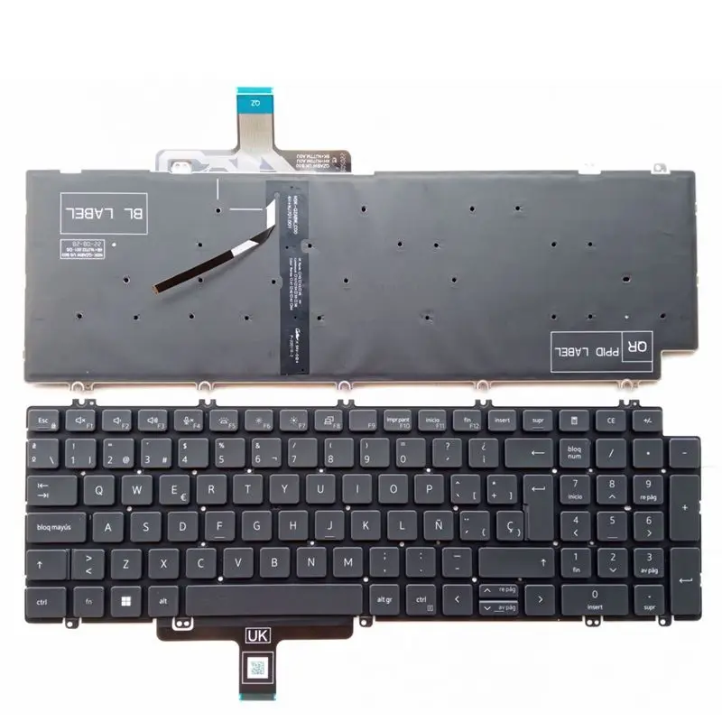 

New Backlit US/BR Keyboard For Dell Latitude 5520 5521 Precision 3561 3560 English