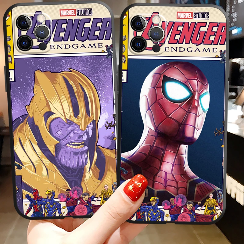 

Avengers Marvely Phone Cases For iPhone 11 12 Pro MAX 6S 7 8 Plus XS MAX 12 13 Mini X XR SE 2020 Soft TPU Coque Carcasa Funda