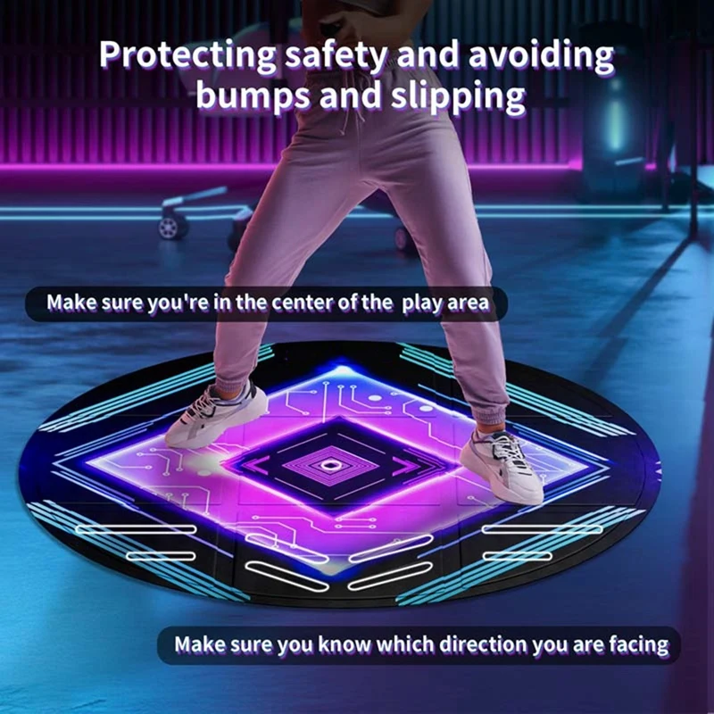 Складной коврик VR для Meta Quest 3/Vision Pro Круглый Большой против усталости