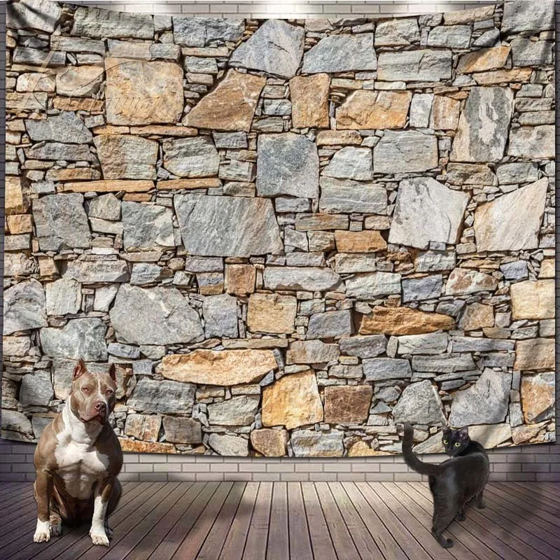 Гобелен настенный из полиэстера с желтым камнем