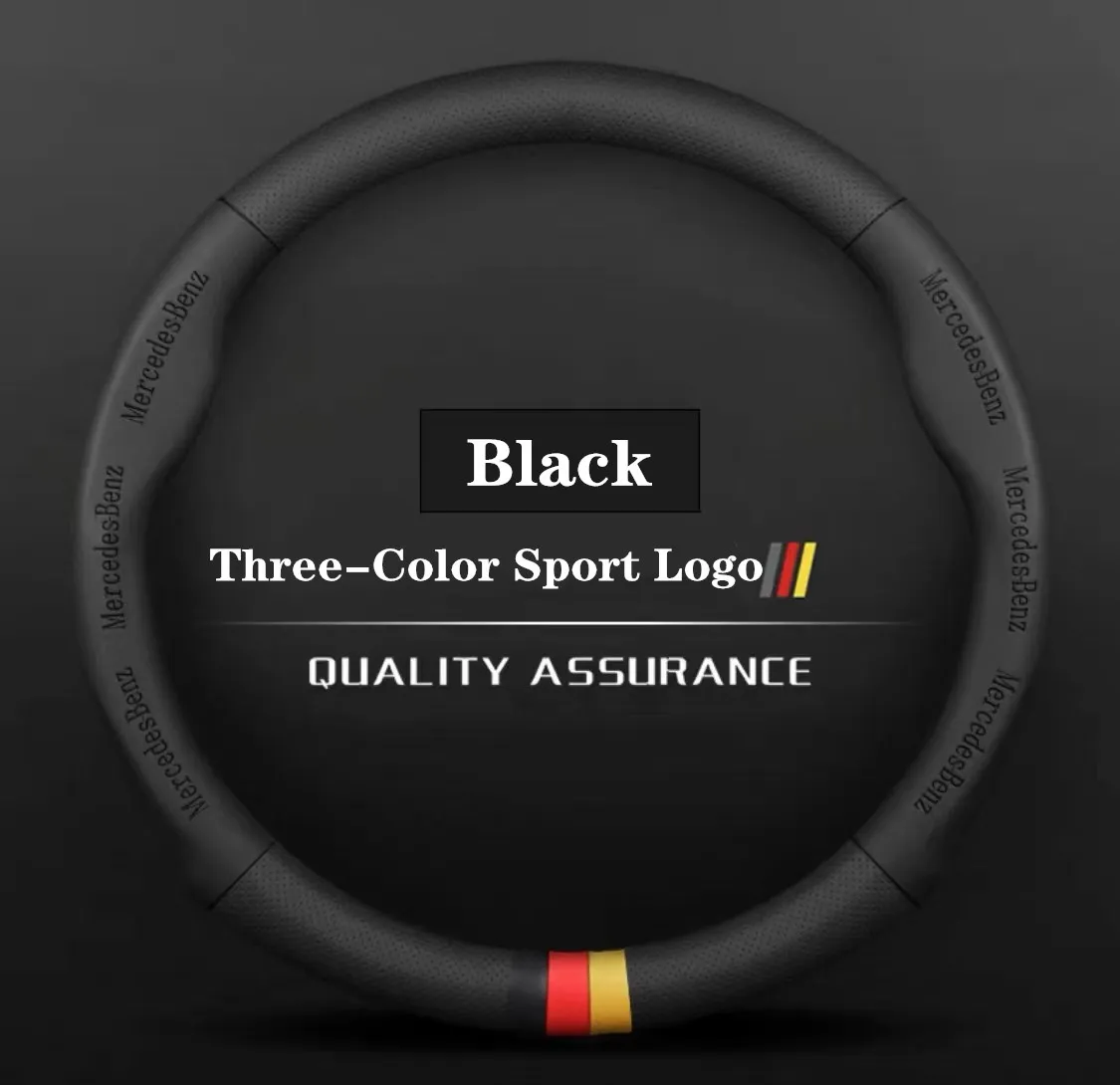 

Car 3D Embossing For Mercedes Benz Logo Breathable Steering Wheel Cover GLA GLC A C E S Class W204 W205 W210 W213 W211 W251 W212
