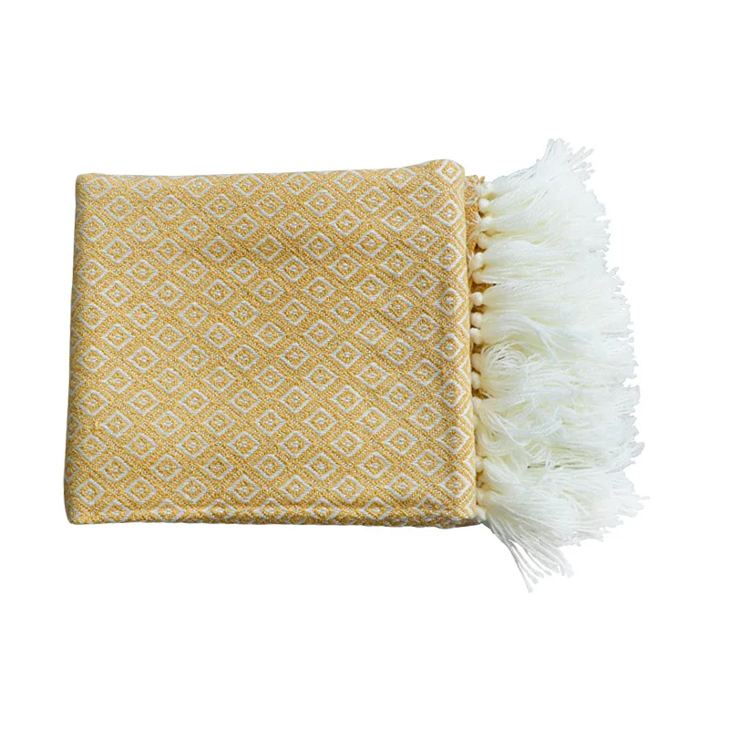 

Клетчатое одеяло s, американское легкое роскошное золотистое вязаное одеяло, толстая шаль, покрывало для дивана, кровати, хвоста