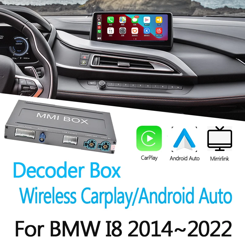 

Адаптер для BMW X5 F85 2014 ~ 2016 беспроводной проводной CarPlay Android Авто Carlife Mirror link Youtube декодер