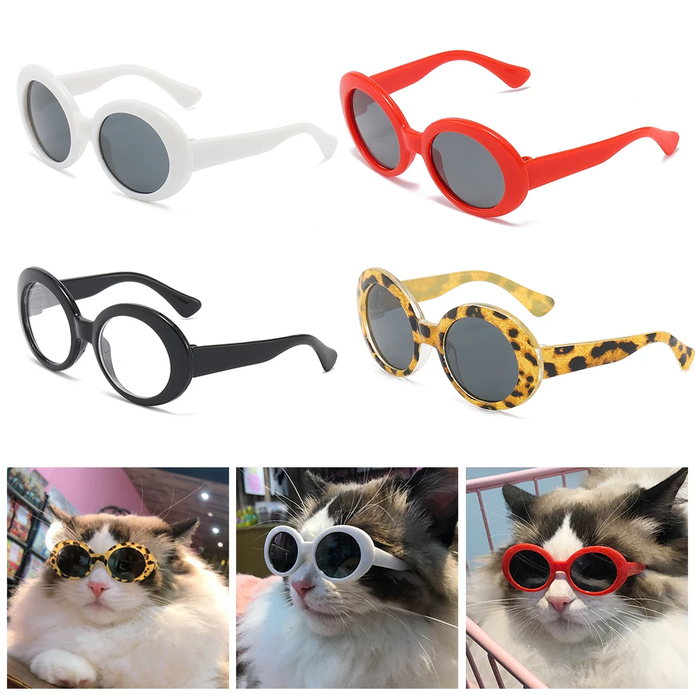

Cat Glasses Cool Pet Small Dog Fashion Round Glasses Pet Product For Little Dog Cat Sunglasses For Photography Pet Accessories