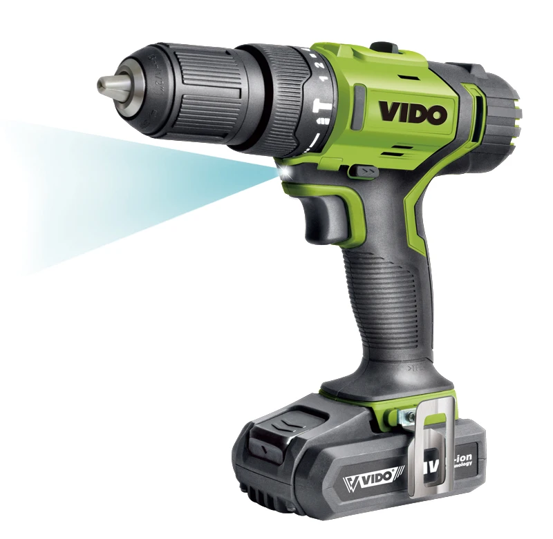 

VIDO 18v 21v electric mini li-ion battery cordless power drill impact driver kit tools