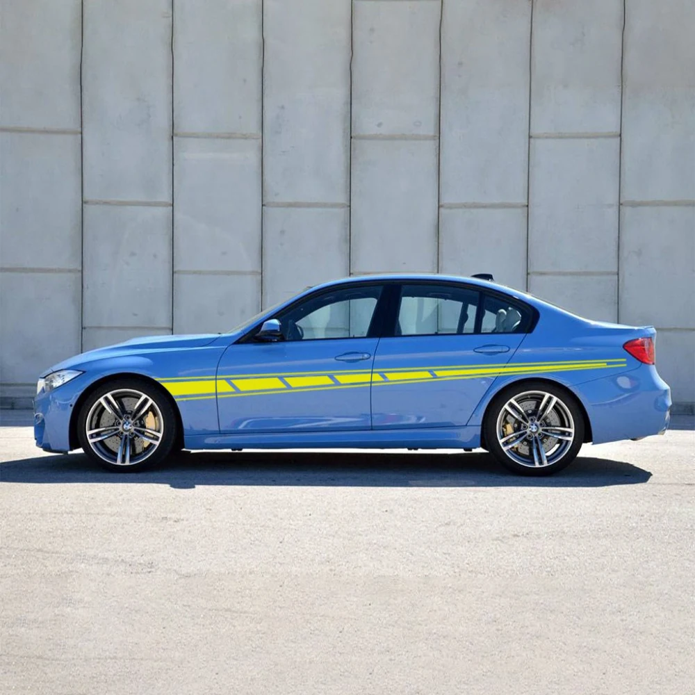 

2 шт., виниловые наклейки на дверь автомобиля, 300x14 см