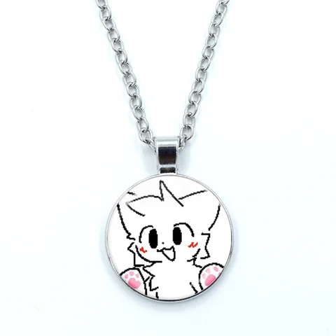 Boykisser кошка мем ожерелье для женщин ювелирные изделия креативный кавайный забавный розовый глупые кошки забавный кабошон стеклянный кулон ожерелье оптом