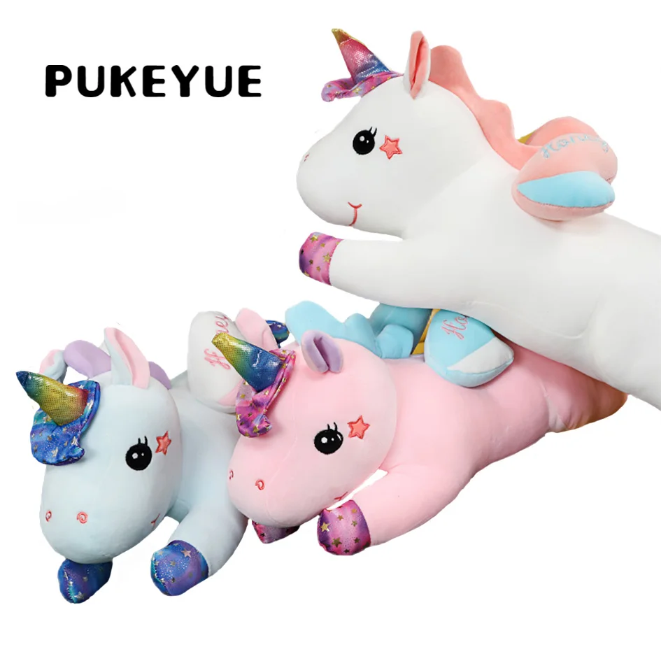 

40-100cm Kawaii Giant Unicorn Plush Toy Soft Stuffed Unicorn Soft Dolls Animal Horse Toys For Children Girl Pillow Birthday Gift