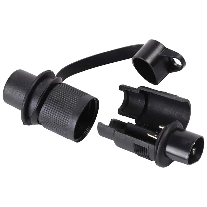

Trailer Plug Adapter Motorhome Power Cord Socket Connector Trailer Tractor Plug Socket 3-pin to DIN 72575 + DIN 9680 6-24 volts