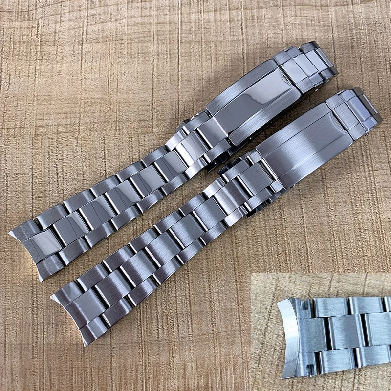 Ремешок для часов Rolex sub Mariner мужчин кожаный с застежкой из нержавеющей стали -