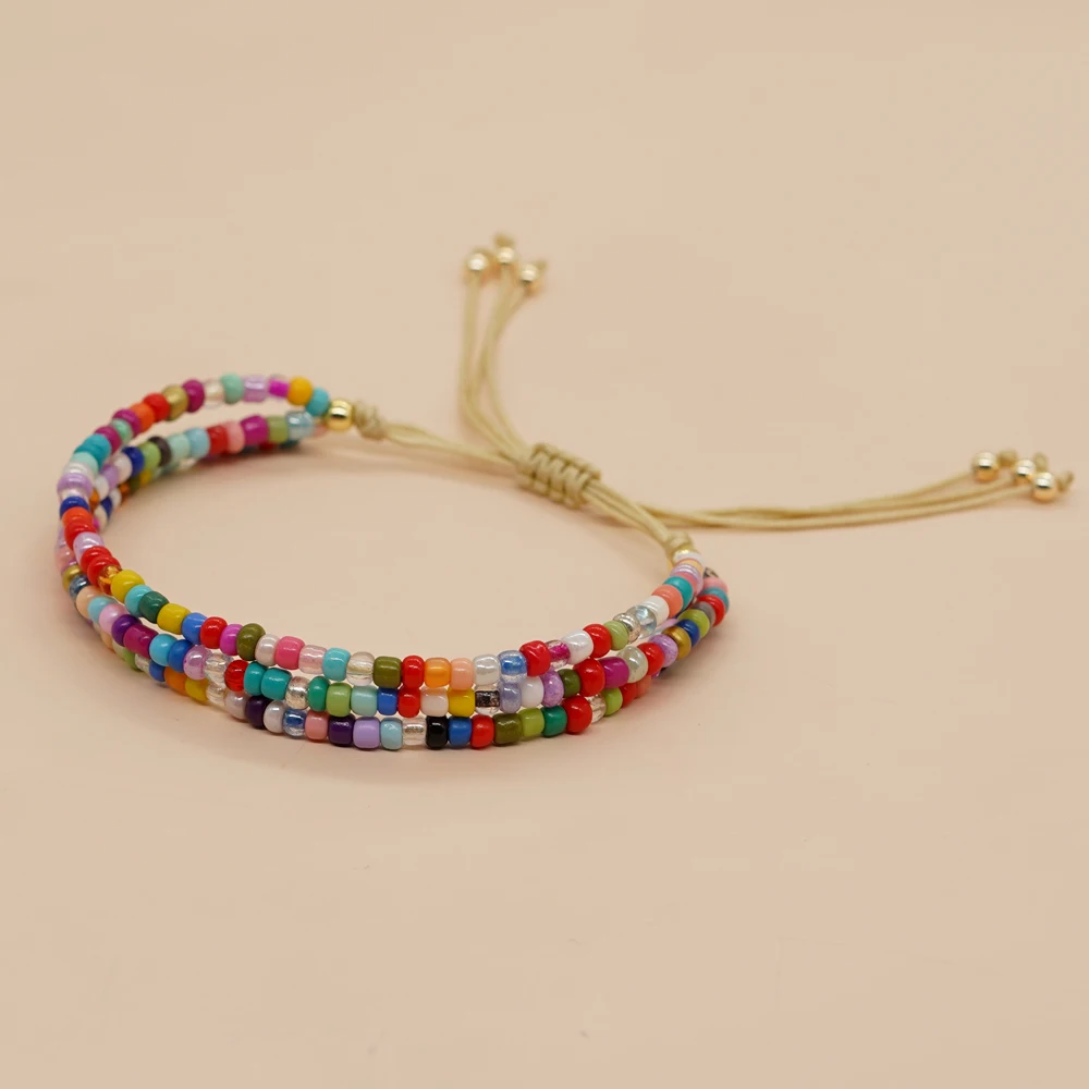 Браслет с разноцветными бусинами Go2Boho