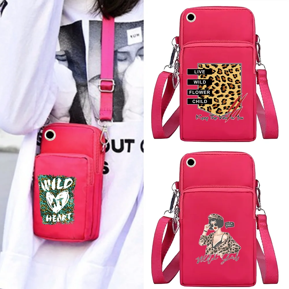 

Ladies Crossbody Bags Wrist Pack Shoulder Messenger Bag Clutch Universal Mobile Phone Bag Coin Purse Arm Bags Wallet Wild Series