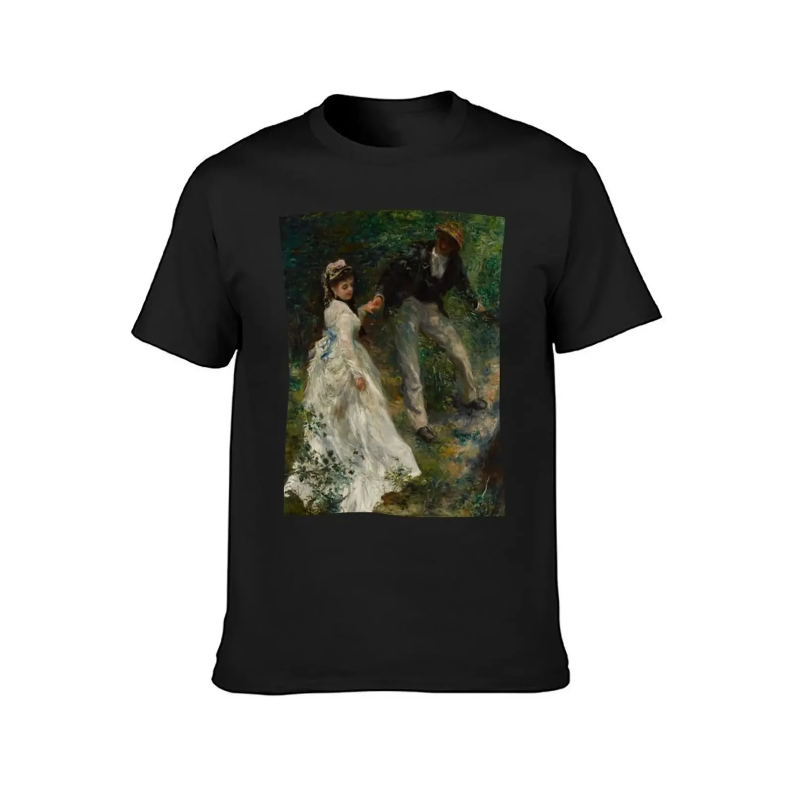 La Promenade - футболка Pierre-Auguste Renoir синие арховные летние топы рубашки облегающие