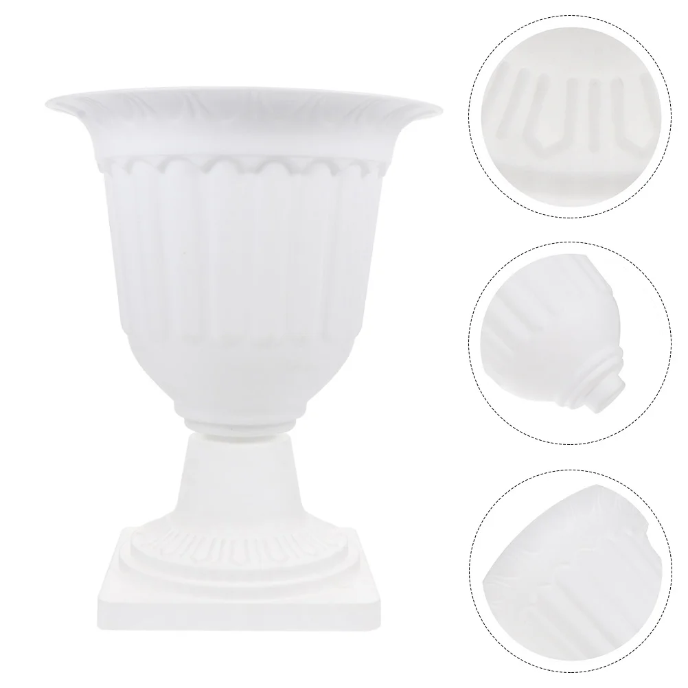

Flowerpot Indoor Planters Weeding Flower Pot Trumpet Roman Pillar Planter Vase Plastic Urn Child